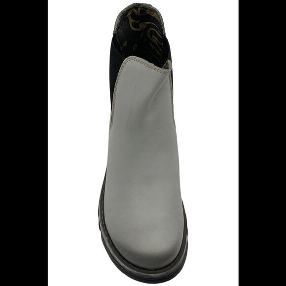 FLY London Women's Leather Chelsea Boots Salv Military Cloud - Medium - Picture 2 of 3